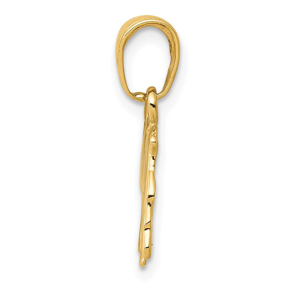 14K Gelbgold Bulldog Charm