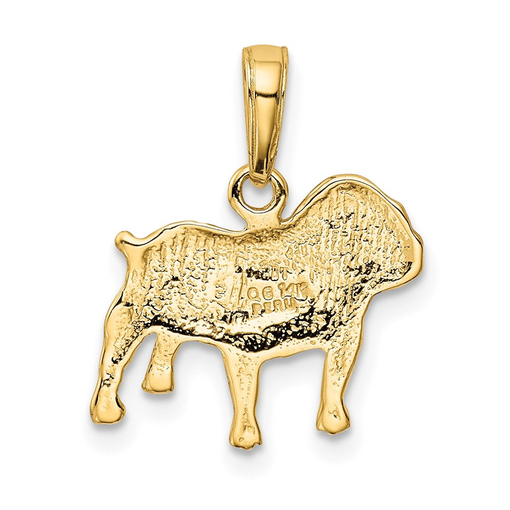 14K Gelbgold Bulldog Charm