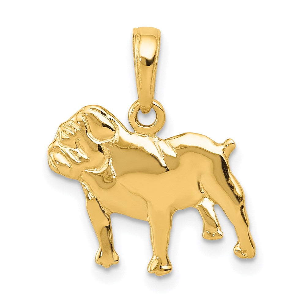 14K Gelbgold Bulldog Charm