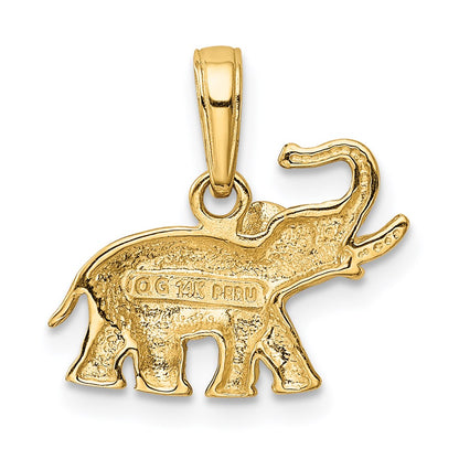 14K Gelbgold Poliert Elefant Charm