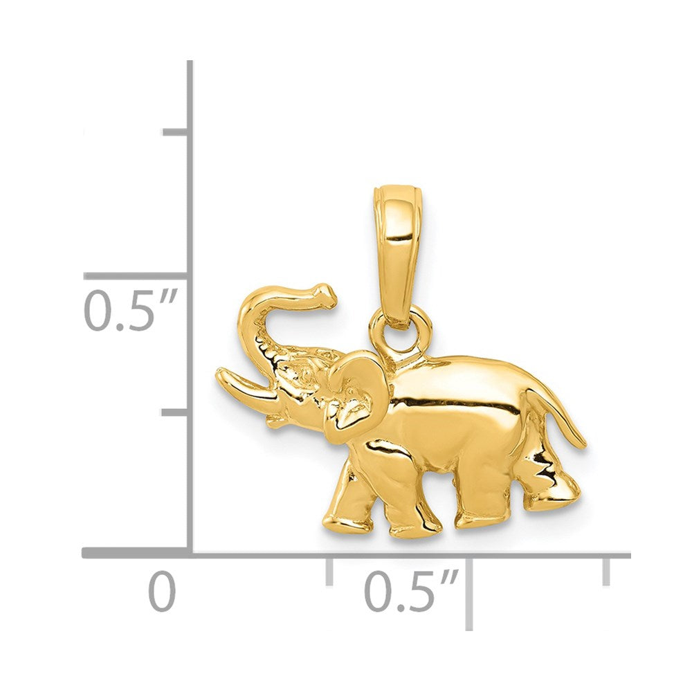 14K Gelbgold Poliert Elefant Charm