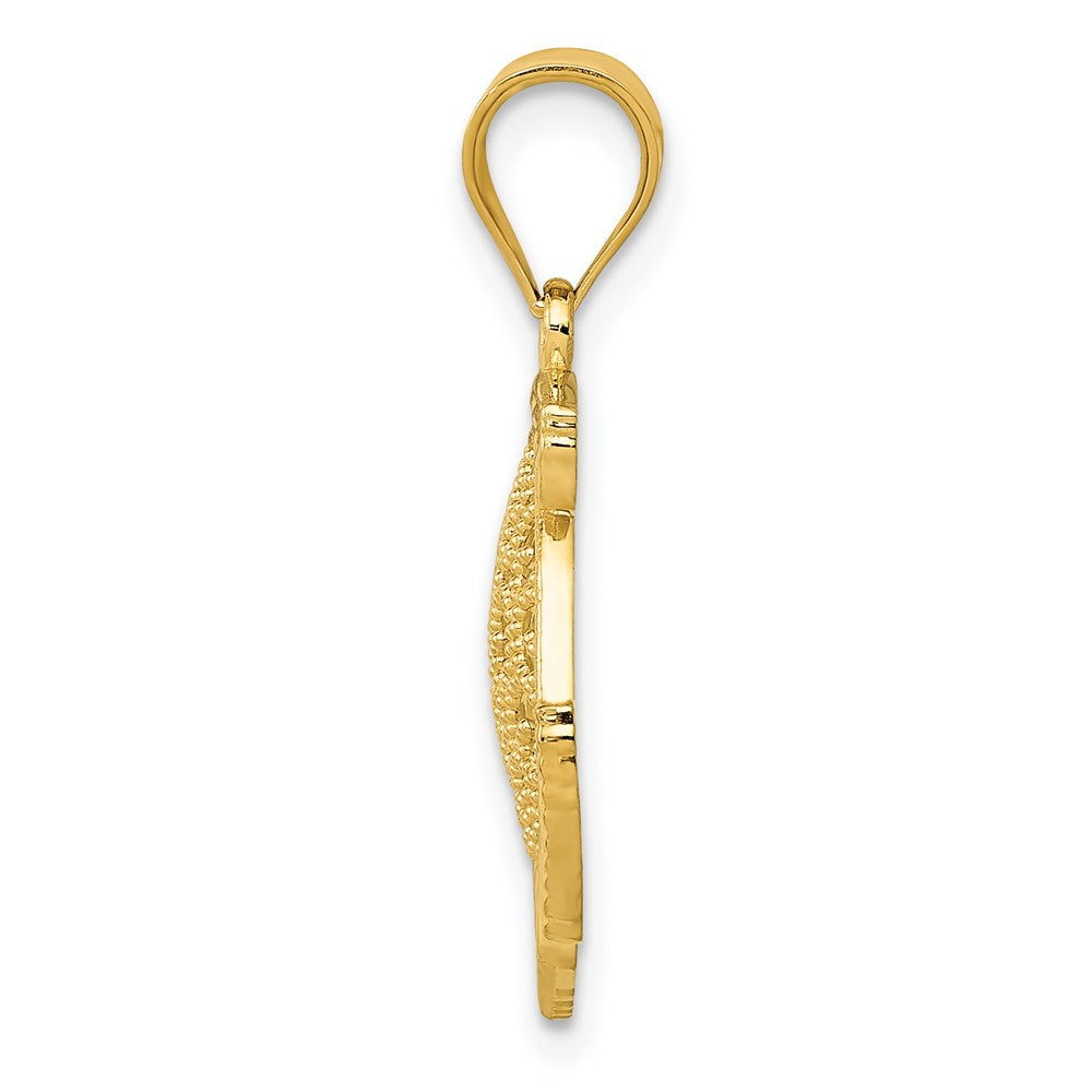 14K Gelbgold Filigran Fisch Anhänger