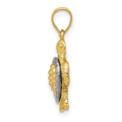 14K Bicolor-Gold Schildkröten-Charm