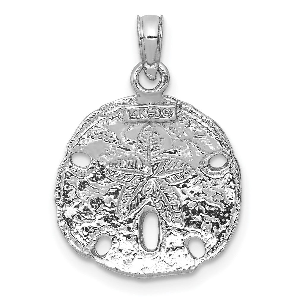14K Weißgold Sanddollar-Anhänger