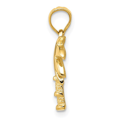 14K Gelbgold Palme Baum