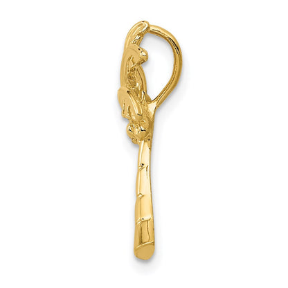 14K Gelbgold Palme Baum Anhänger