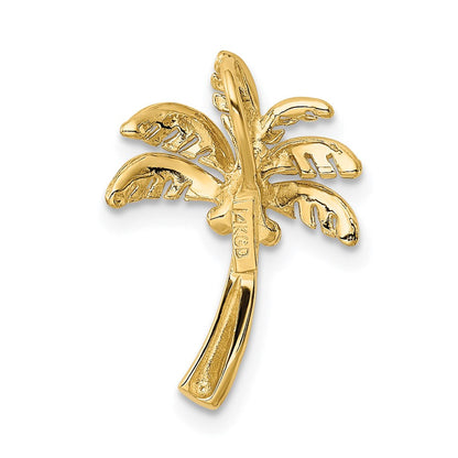 14K Gelbgold Palme Baum Anhänger