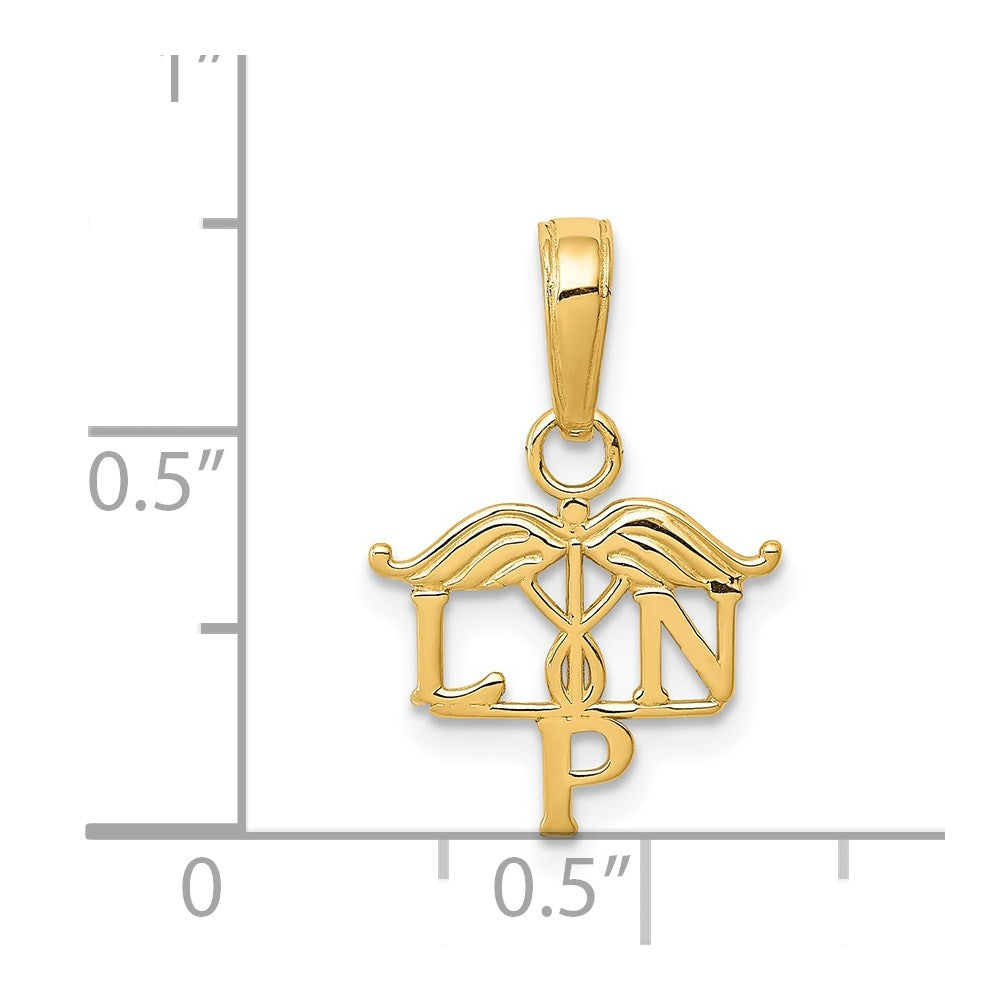 14K Gelbgold Lpn Symbol Anhänger