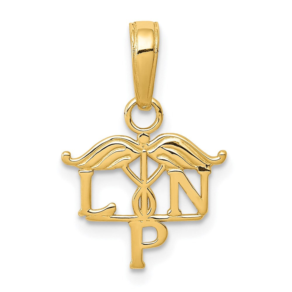 14K Gelbgold Lpn Symbol Anhänger