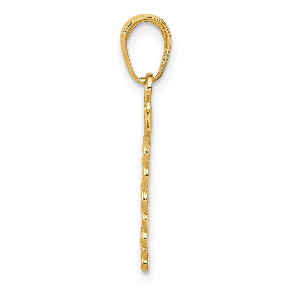 14K Gelbgold Caduceus Charm