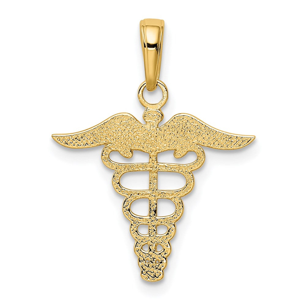14K Gelbgold Caduceus Charm