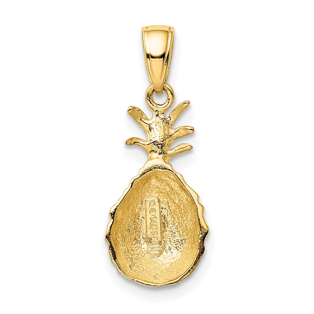 14K Gelbgold Diamant-Ananas-Anhänger, diamantiert