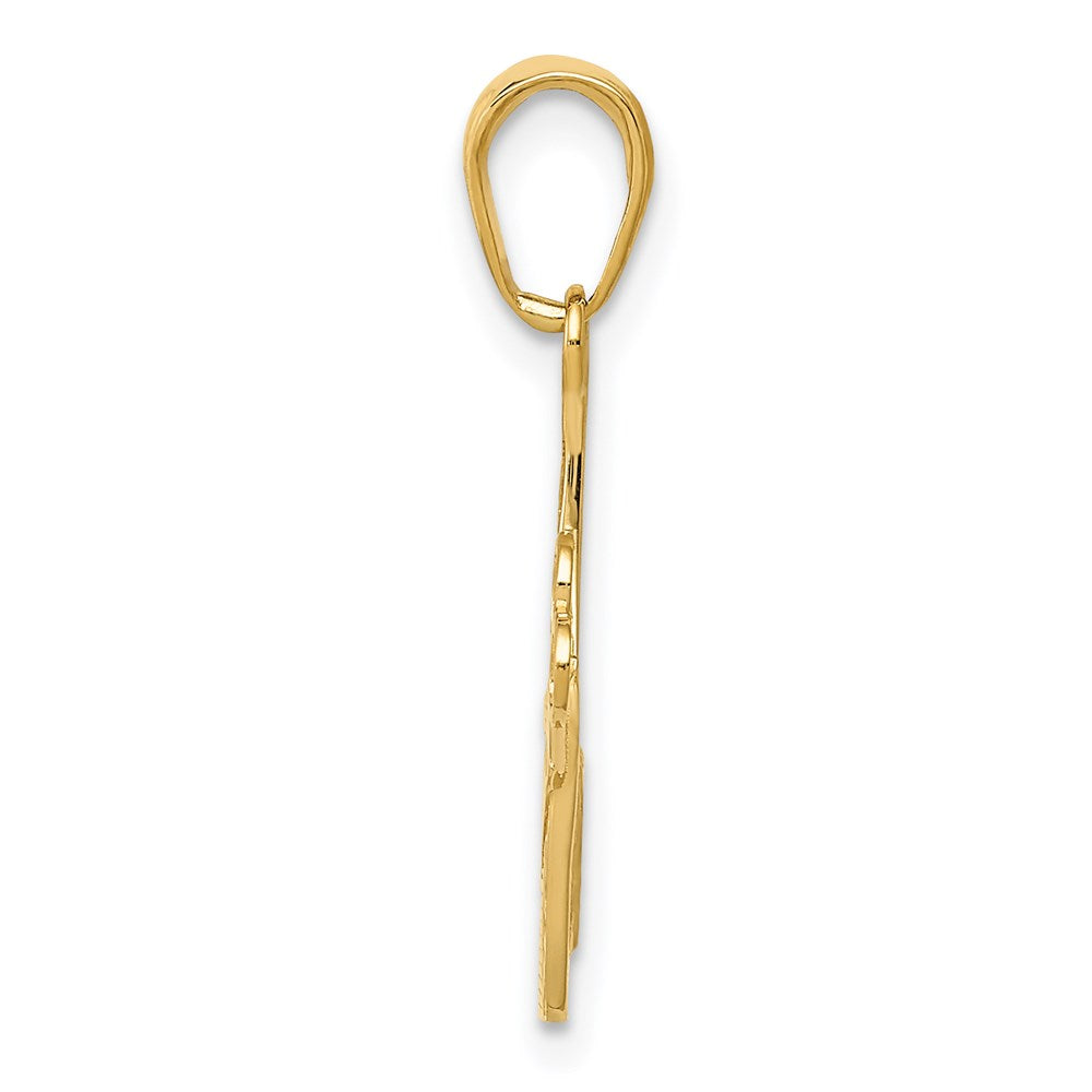 14K Gelbgold Comb und Scissors Charm