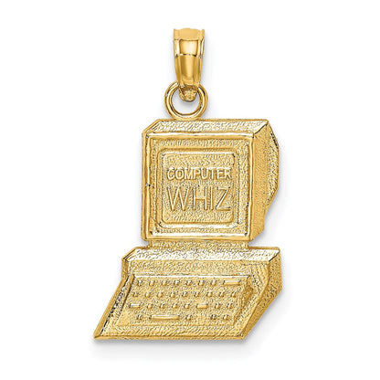 14K Gelbgold Charm "Computergenie