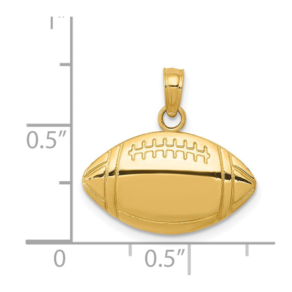 14K Gelbgold Football Charm