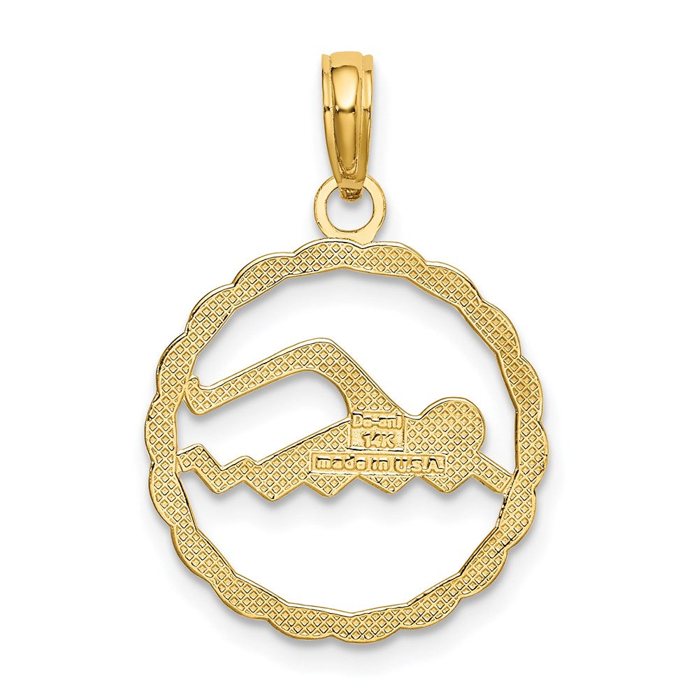 14K Gelbgold Swimming Charm