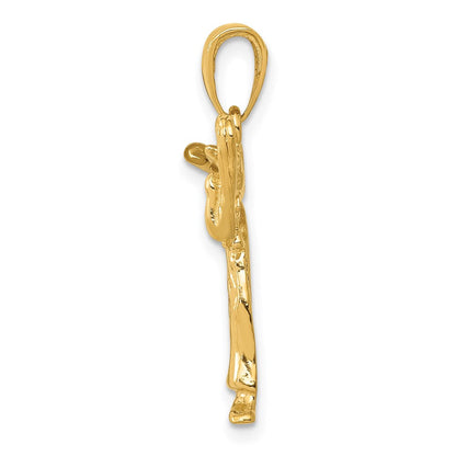 14K Gelbgold Karate-Mädchen-Charm