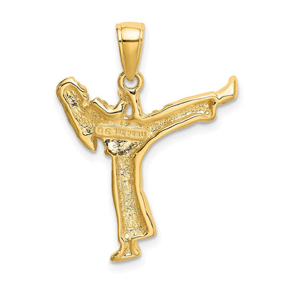 14K Gelbgold Karate-Mädchen-Charm