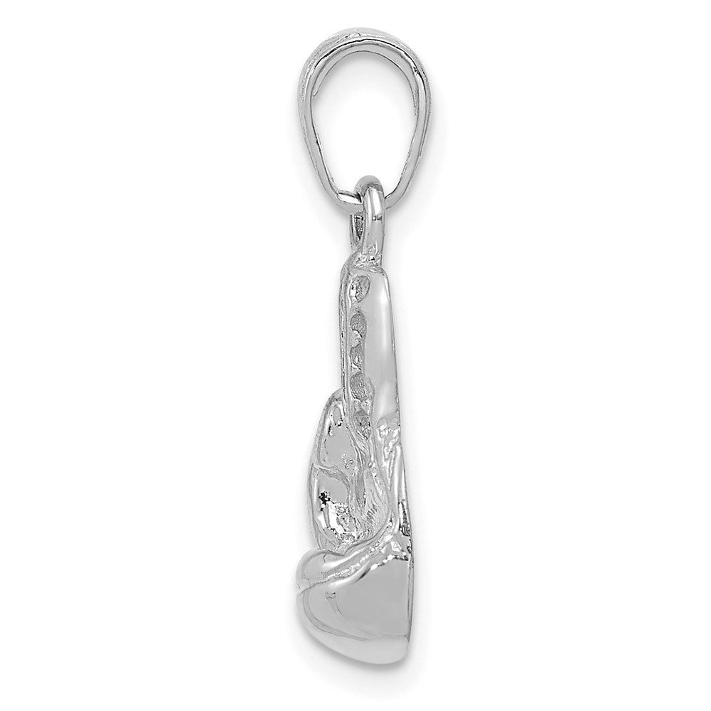 14K Weißgold Großer Boxhandschuh-Charm