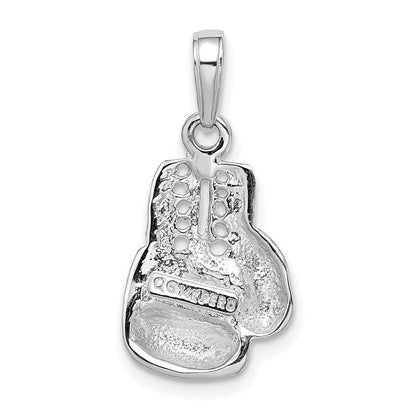 14K Weißgold Großer Boxhandschuh-Charm