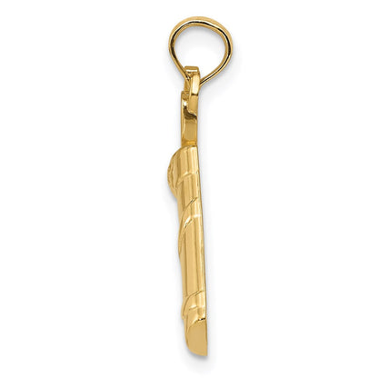14K Gelbgold Poliert Golf Bag Charm