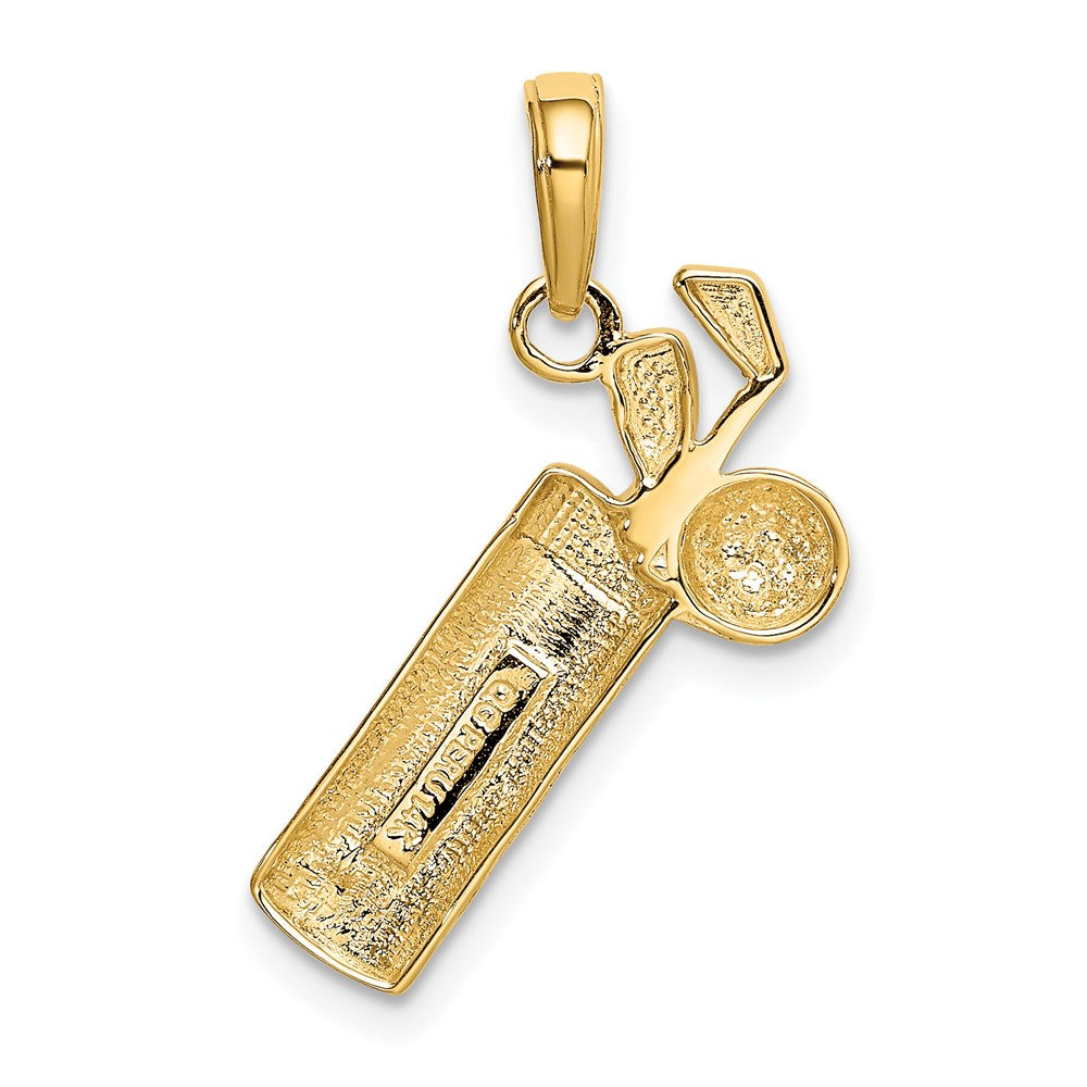 14K Gelbgold Poliert Golf Bag Charm