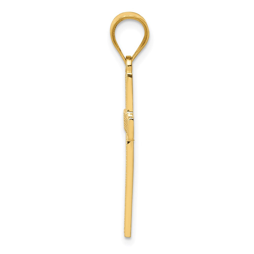 14K Gelbgold Kreuz Anhänger