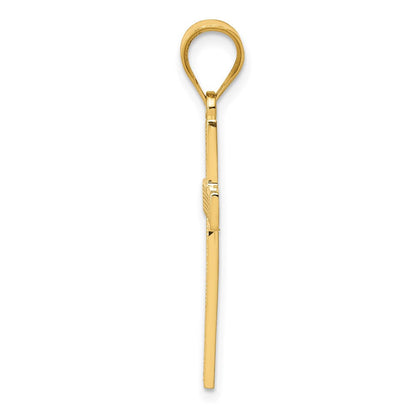 14K Gelbgold Kreuz Anhänger