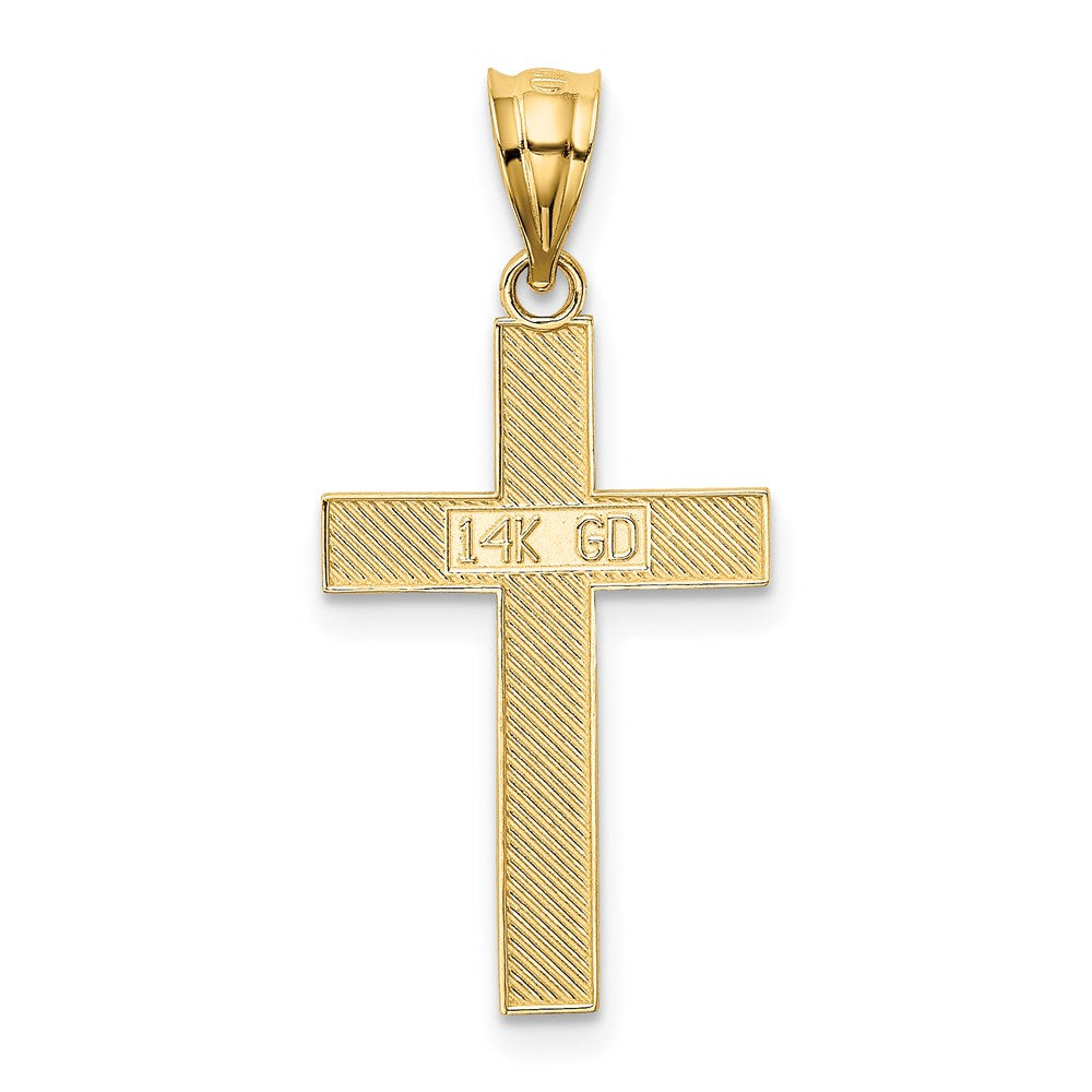 14K Gelbgold Kreuz Anhänger