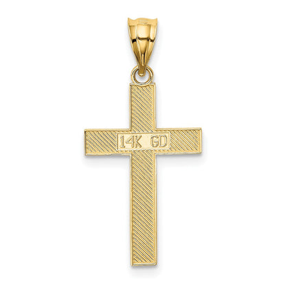 14K Gelbgold Kreuz Anhänger
