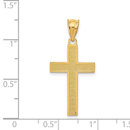 14K Gelbgold Kreuz Anhänger