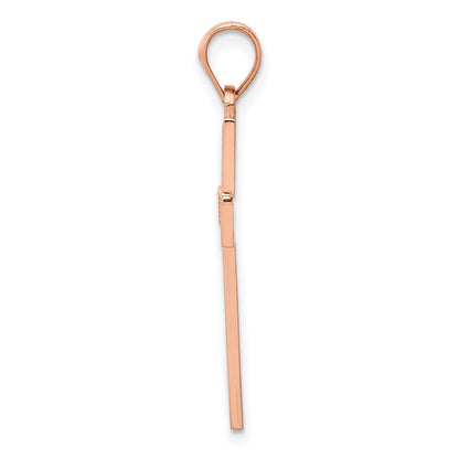 14K Roségold Kreuz Anhänger