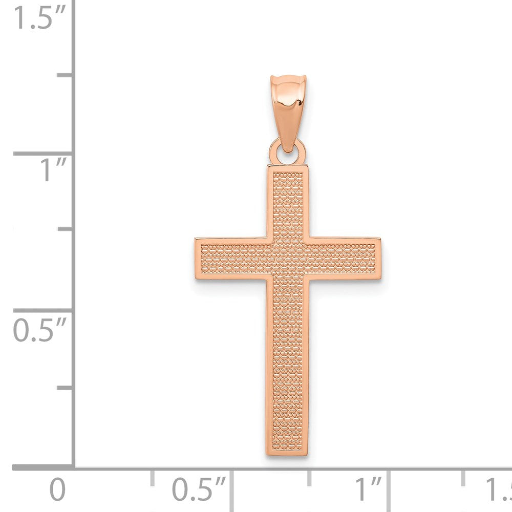 14K Roségold Kreuz Anhänger