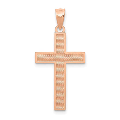 14K Roségold Kreuz Anhänger