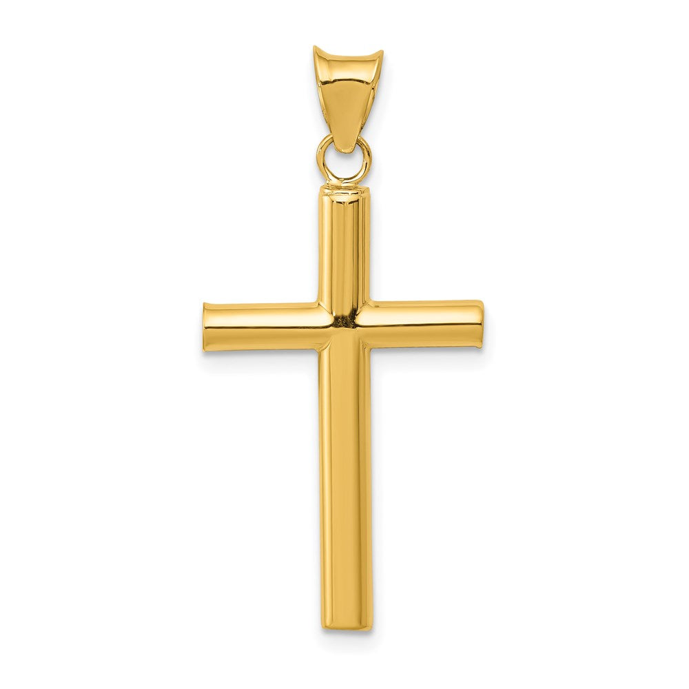 14K Gelbgold Poliert Hohl Kreuz Anhänger