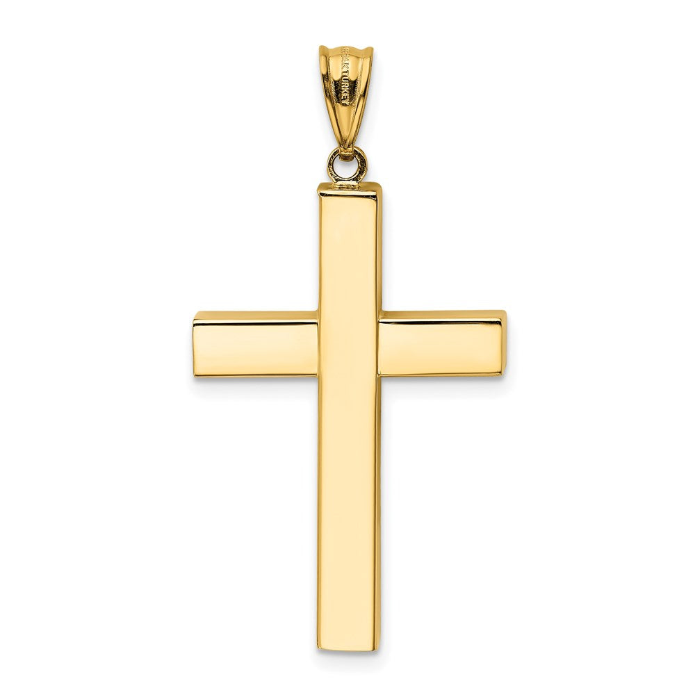 14K Gelbgold Hohl Kreuz Anhänger