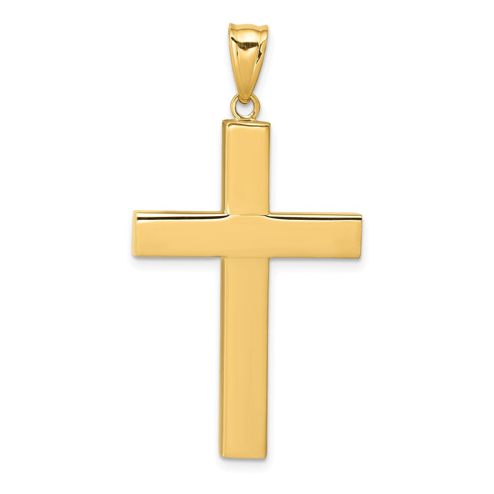 14K Gelbgold Hohl Kreuz Anhänger
