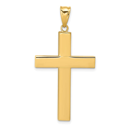 14K Gelbgold Hohl Kreuz Anhänger
