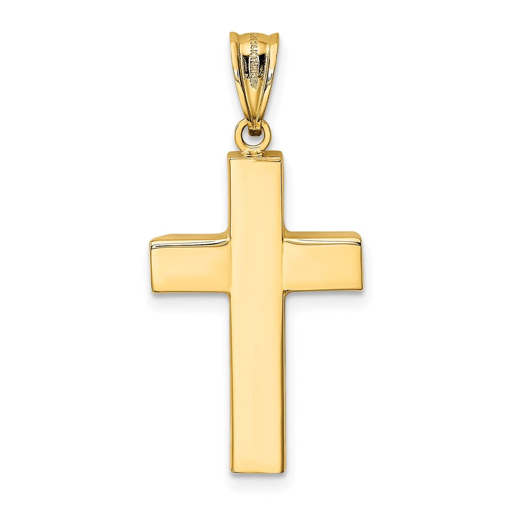14K Gelbgold Hohl Kreuz Anhänger
