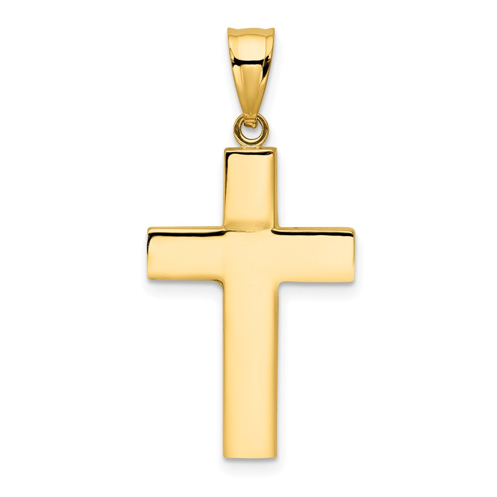 14K Gelbgold Hohl Kreuz Anhänger