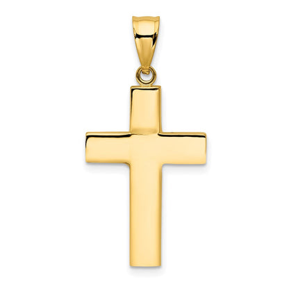14K Gelbgold Hohl Kreuz Anhänger