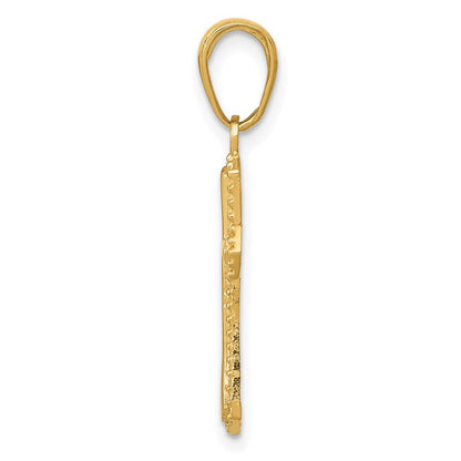 14K Gelbgold Passion Kreuz Anhänger