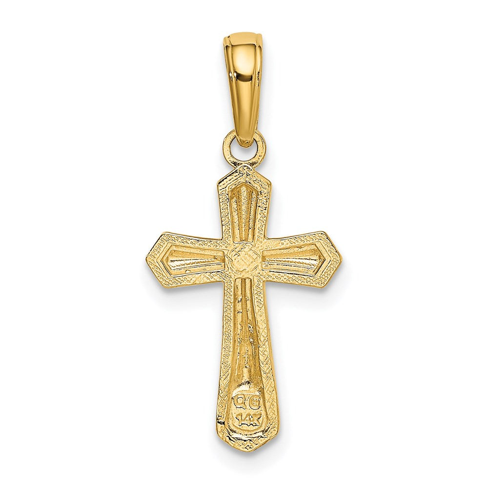 14K Gelbgold Passion Kreuz Anhänger