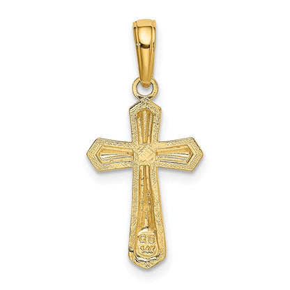 14K Gelbgold Passion Kreuz Anhänger