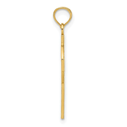 14K Gelbgold Keltisch Kreuz Anhänger