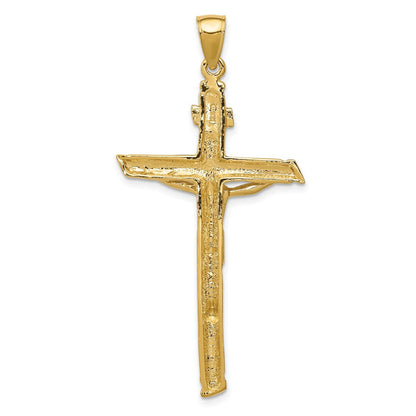 14K Gelbgold INRI-Kruzifix-Anhänger