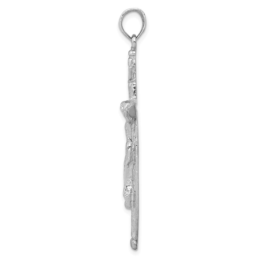 Kruzifix-Anhänger „INRI“ aus 14K Weißgold