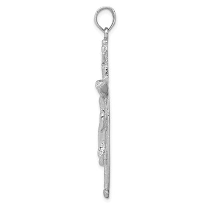 Kruzifix-Anhänger „INRI“ aus 14K Weißgold