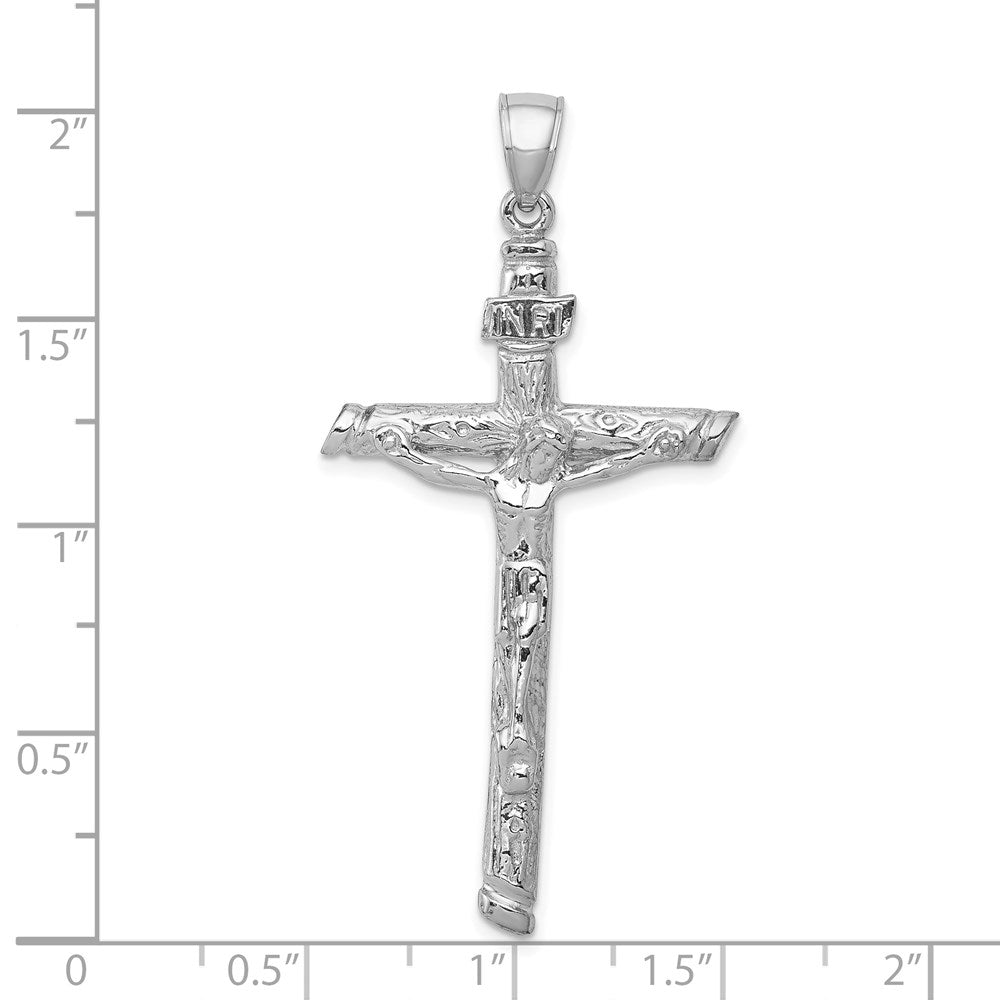 Kruzifix-Anhänger „INRI“ aus 14K Weißgold