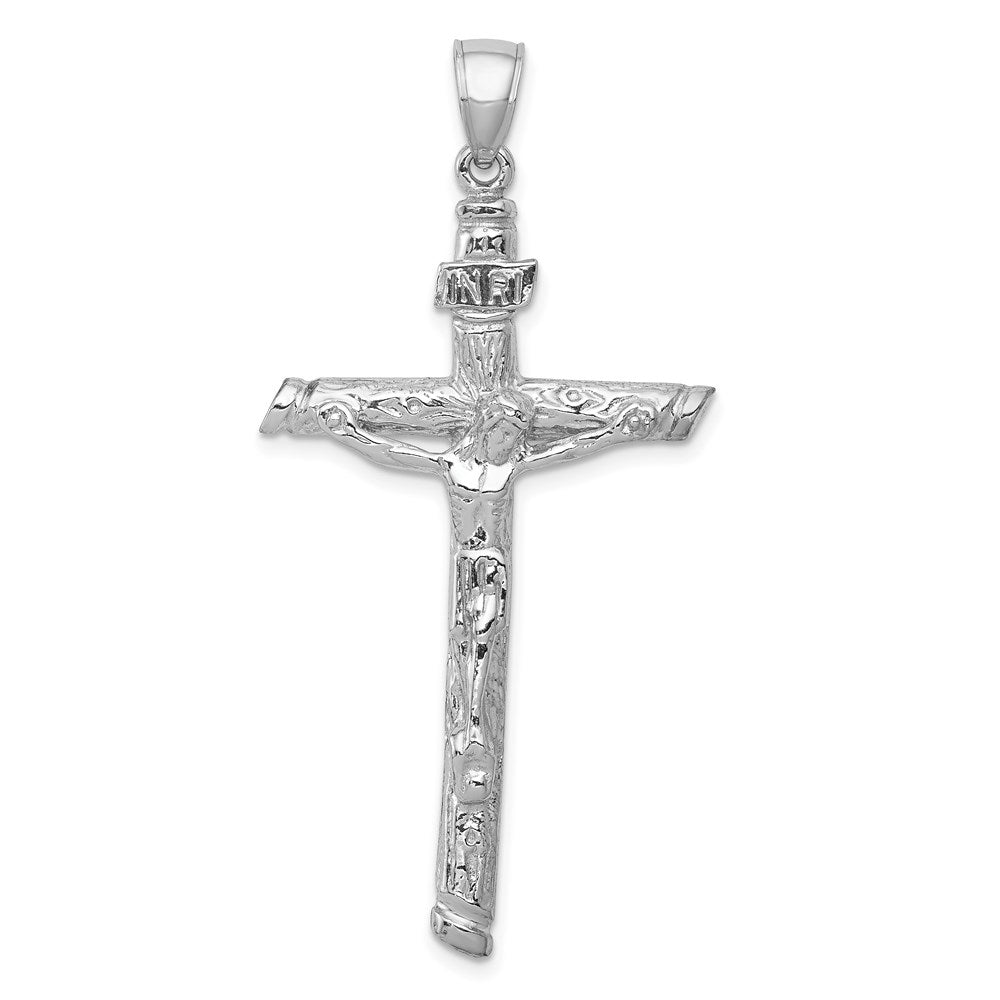 Kruzifix-Anhänger „INRI“ aus 14K Weißgold